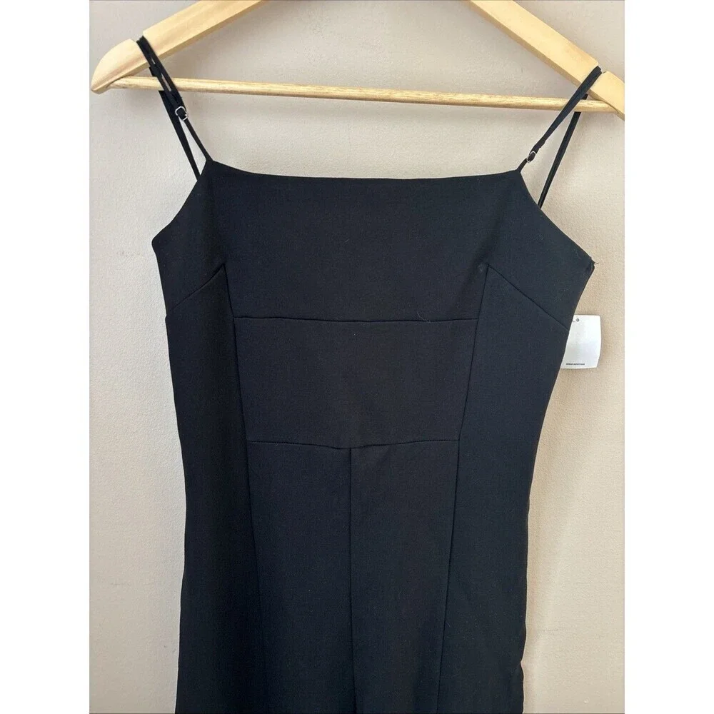 Urban Outfitters Women’s M Black Jumpsuit NWT Square Neck Wide Leg Romper
